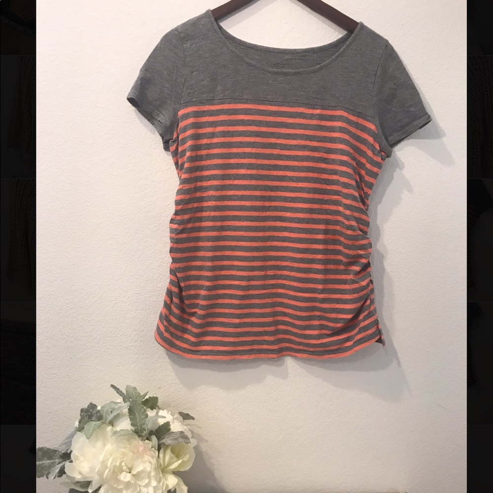 Liz Lange ) Maternity Top striped Shirt